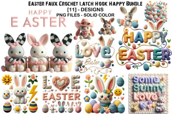 Download Easter Faux Crochet Latch Hook Bundel - Bundel Collection