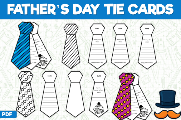 Download Father's Day Tie Card Craft Writing Gift - Writing gift Collection