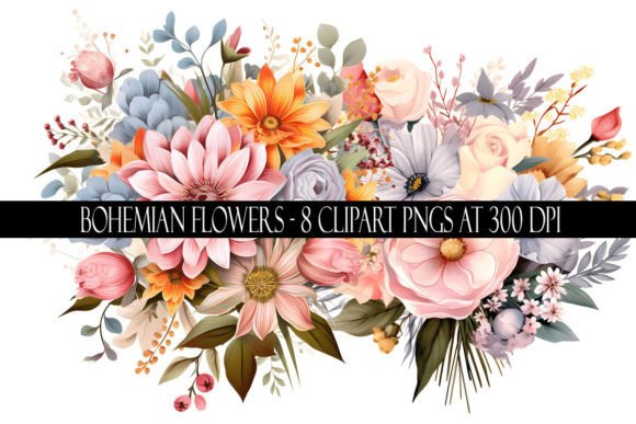 Download Bohemian Flower Clipart - Bohemian Collection